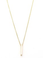 Karma Necklace Tube Vertical Goldplated