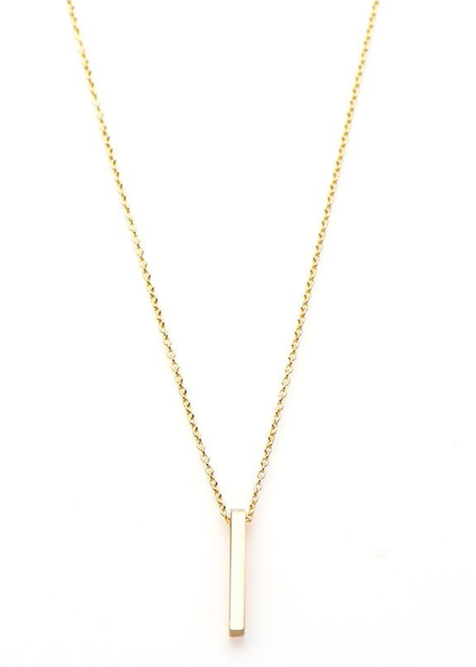 Karma Necklace Tube Vertical Goldplated