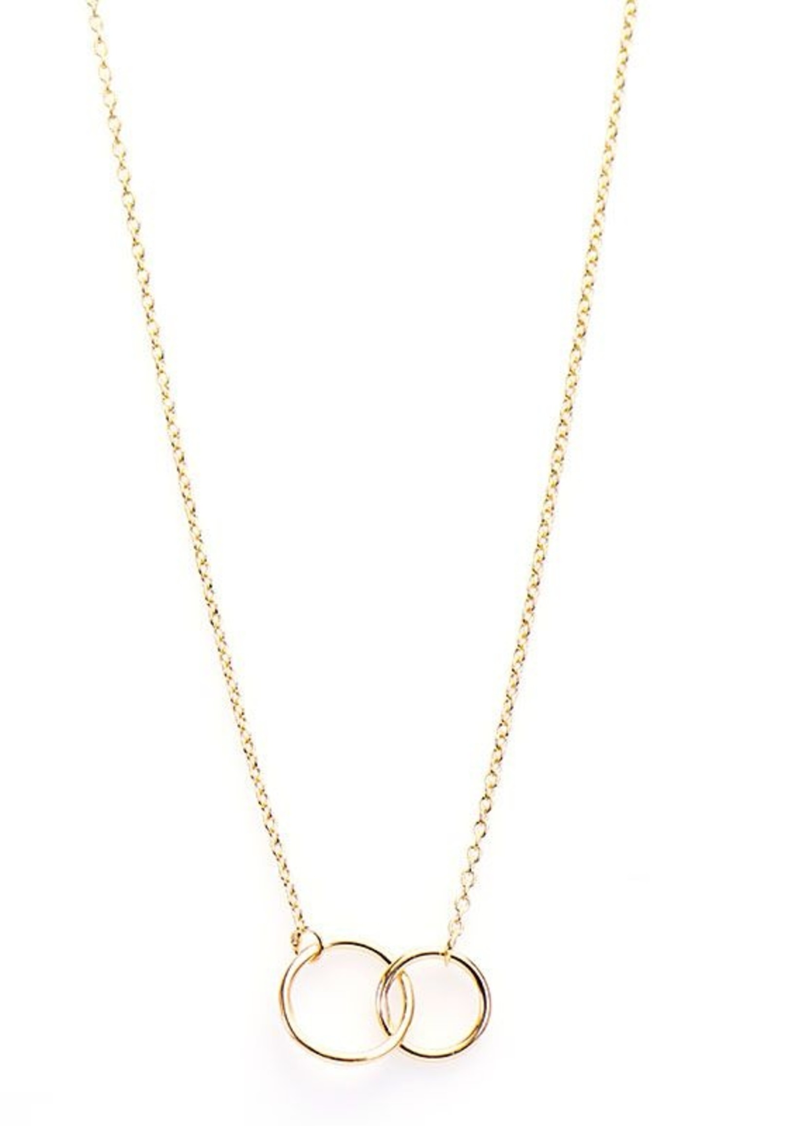 Karma Necklace Double Circle Goldplated