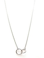 Karma Necklace Double Circle Silver