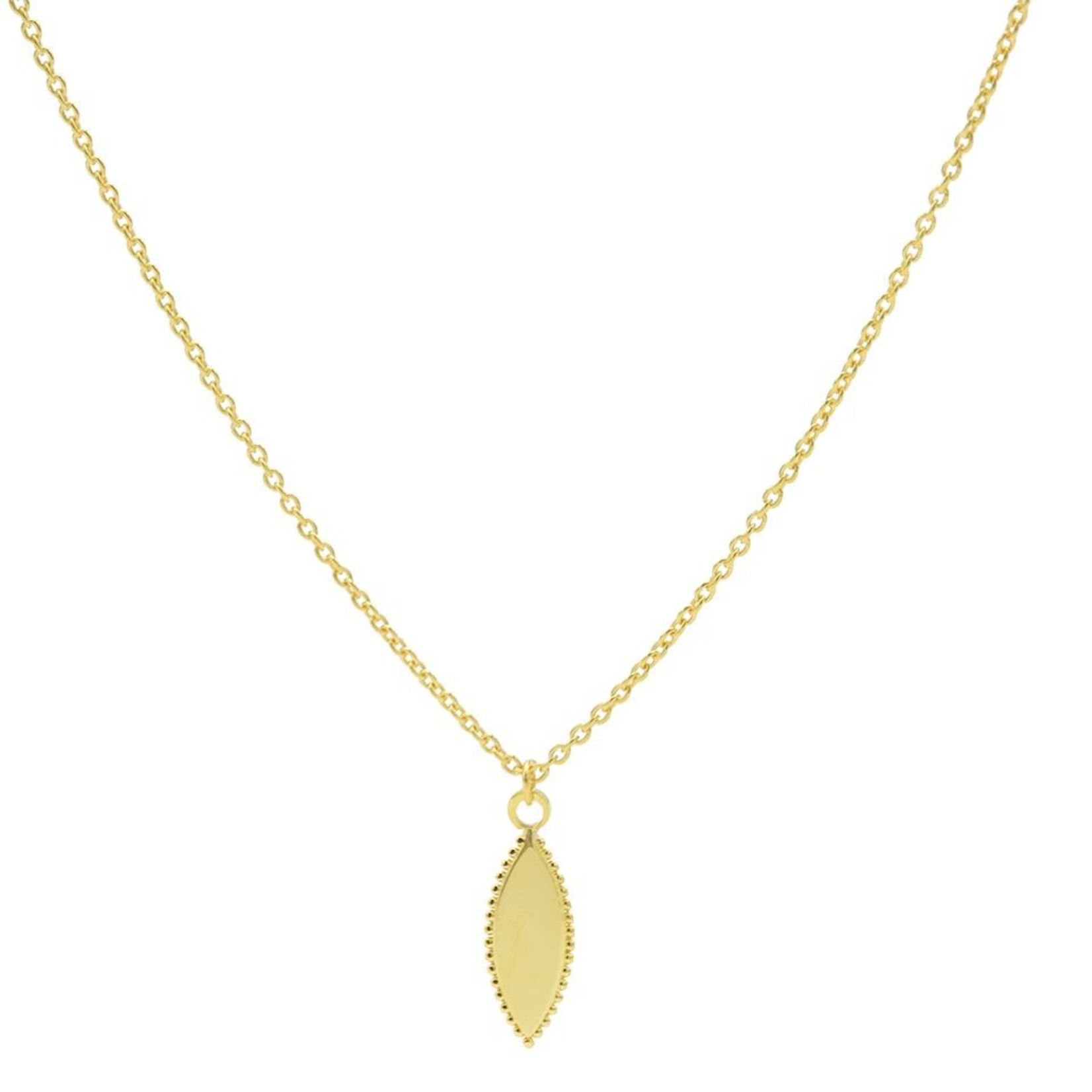 Karma Necklace Pointy Dots Oval Goldplated