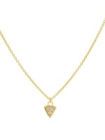 Karma Necklace Triple Zirconia Triangle Goldplated