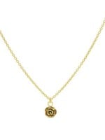 Karma Necklace Flower Rose Goldplated