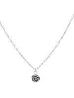 Karma Necklace Flower Rose Silver