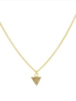 Karma Necklace Zirconia Triangle Goldplated