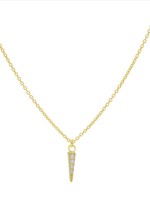 Karma Necklace Zirconia Cone Goldplated