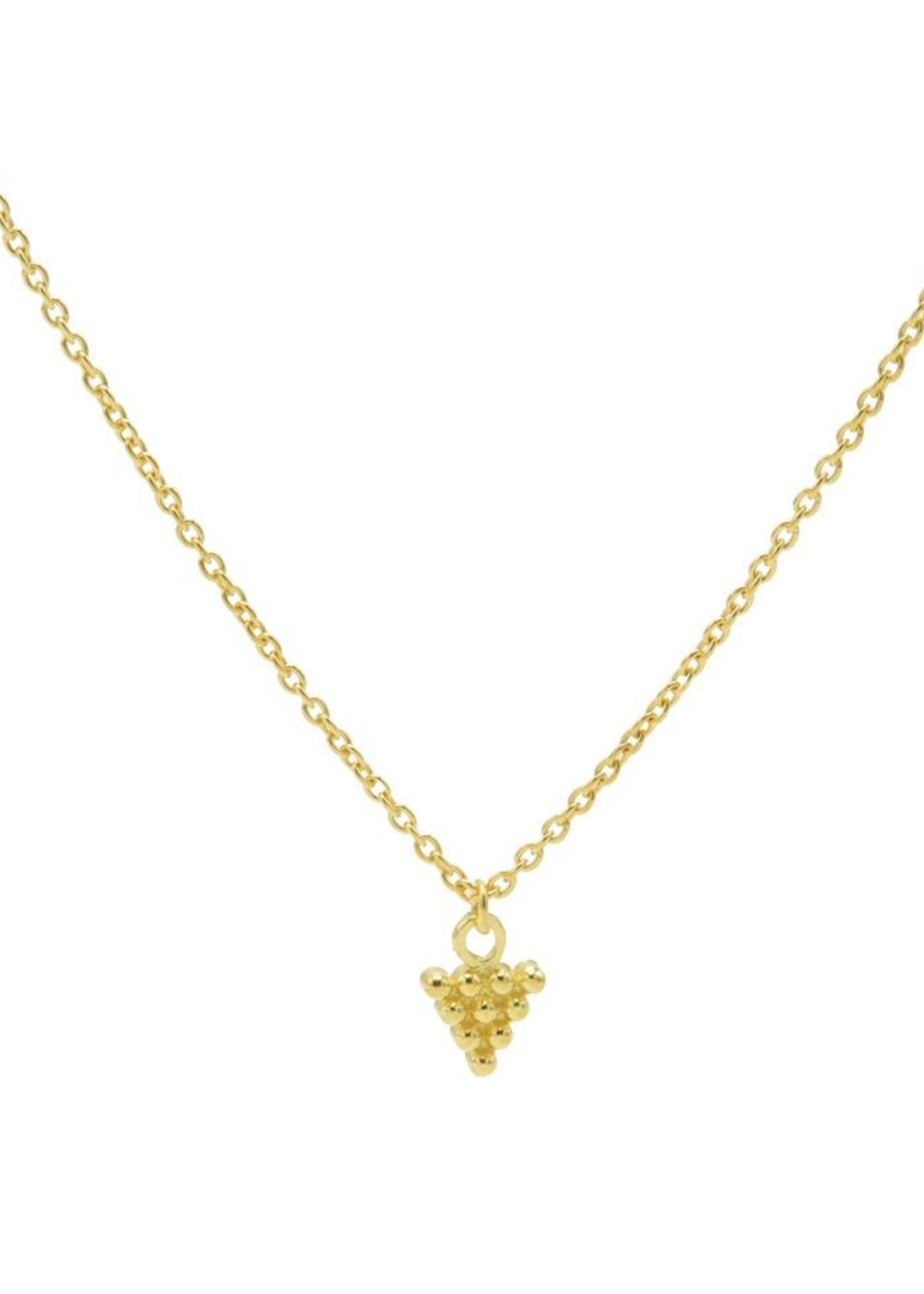 Karma Necklace 10 Dots Triangle Goldplated