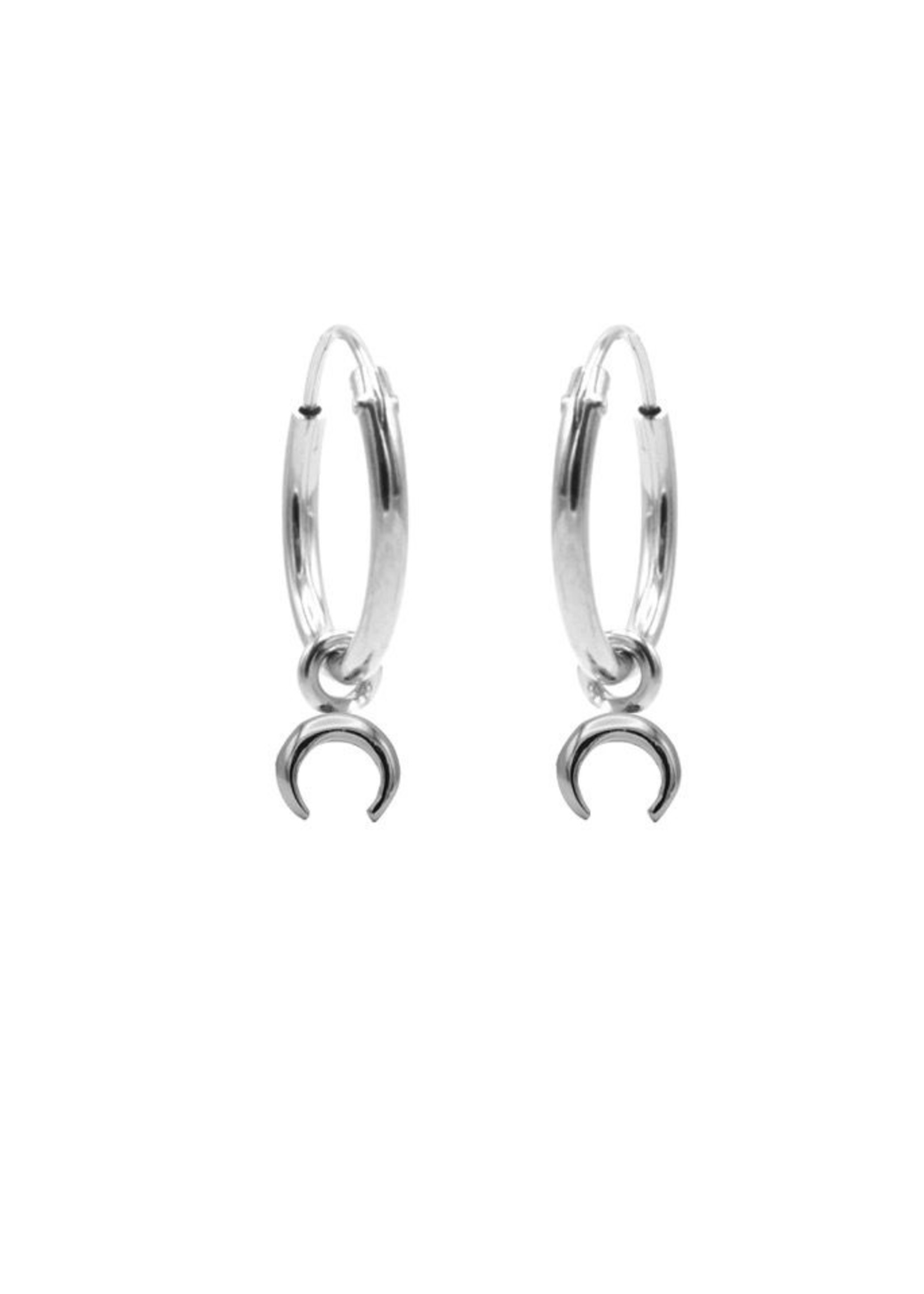 Karma Hoops Symbols Tigertooth Silver Set