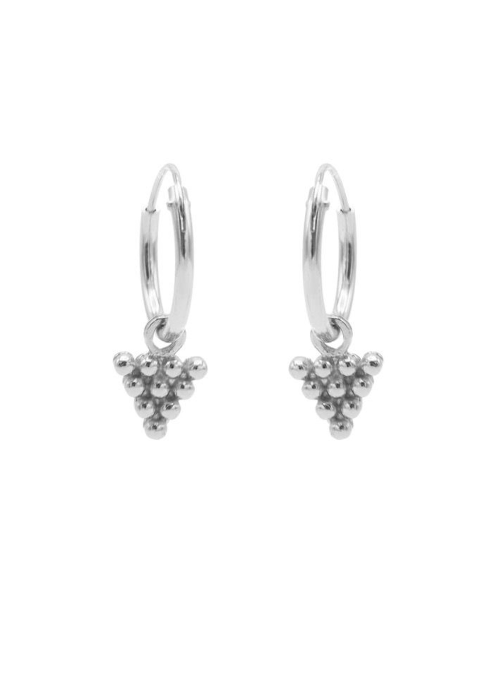 Karma Hoops Symbols 10 Dots Triangle Silver Set