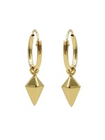 Karma Hoops Symbols Square Cone Goldplated Set