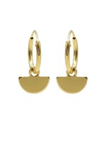 Karma Hoops Symbols Half Disc Goldplated Set