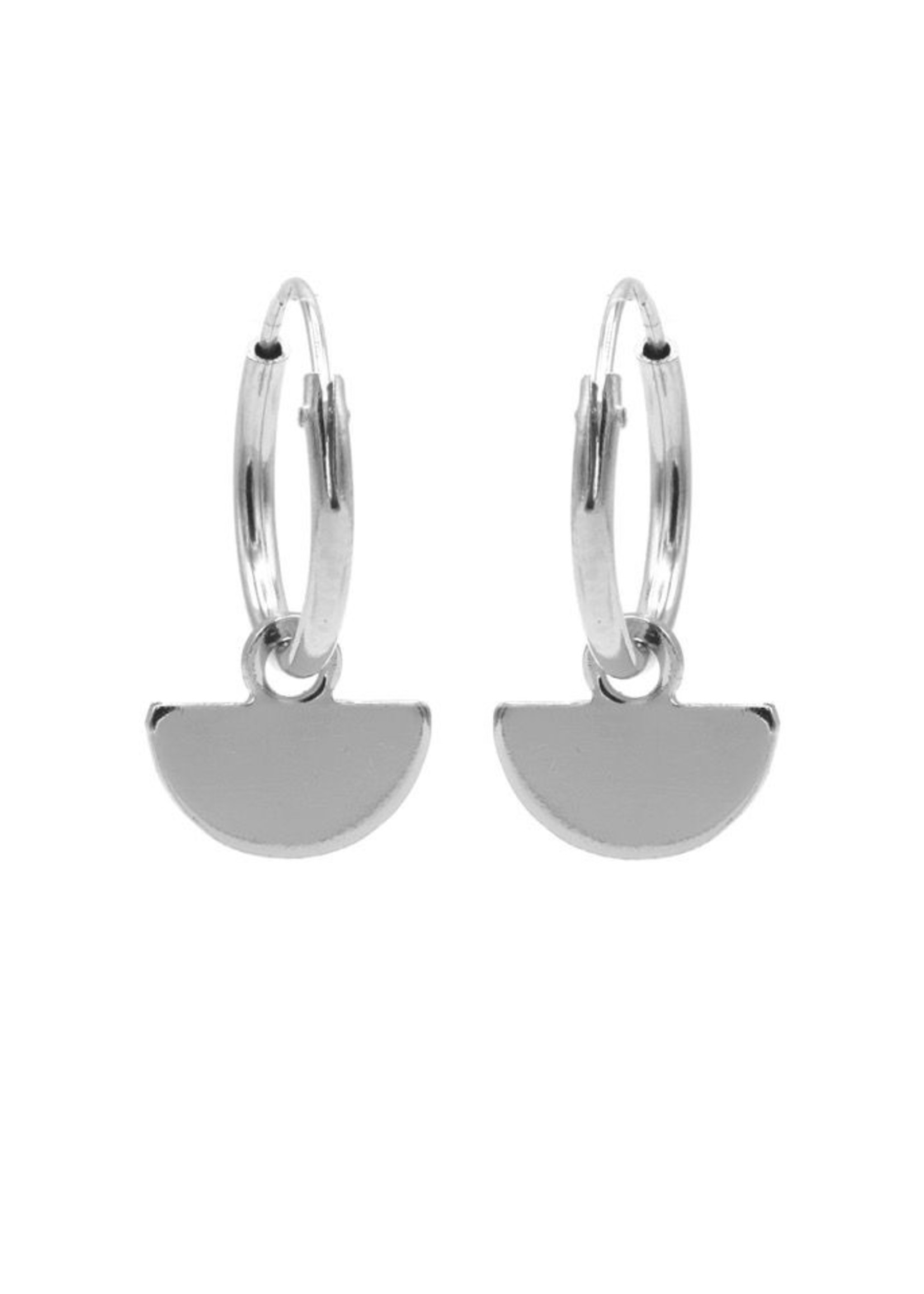 Karma Hoops Symbols Half Disc Silver Set