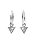 Karma Hoops Symbols Tiny Triangle  Silver Set