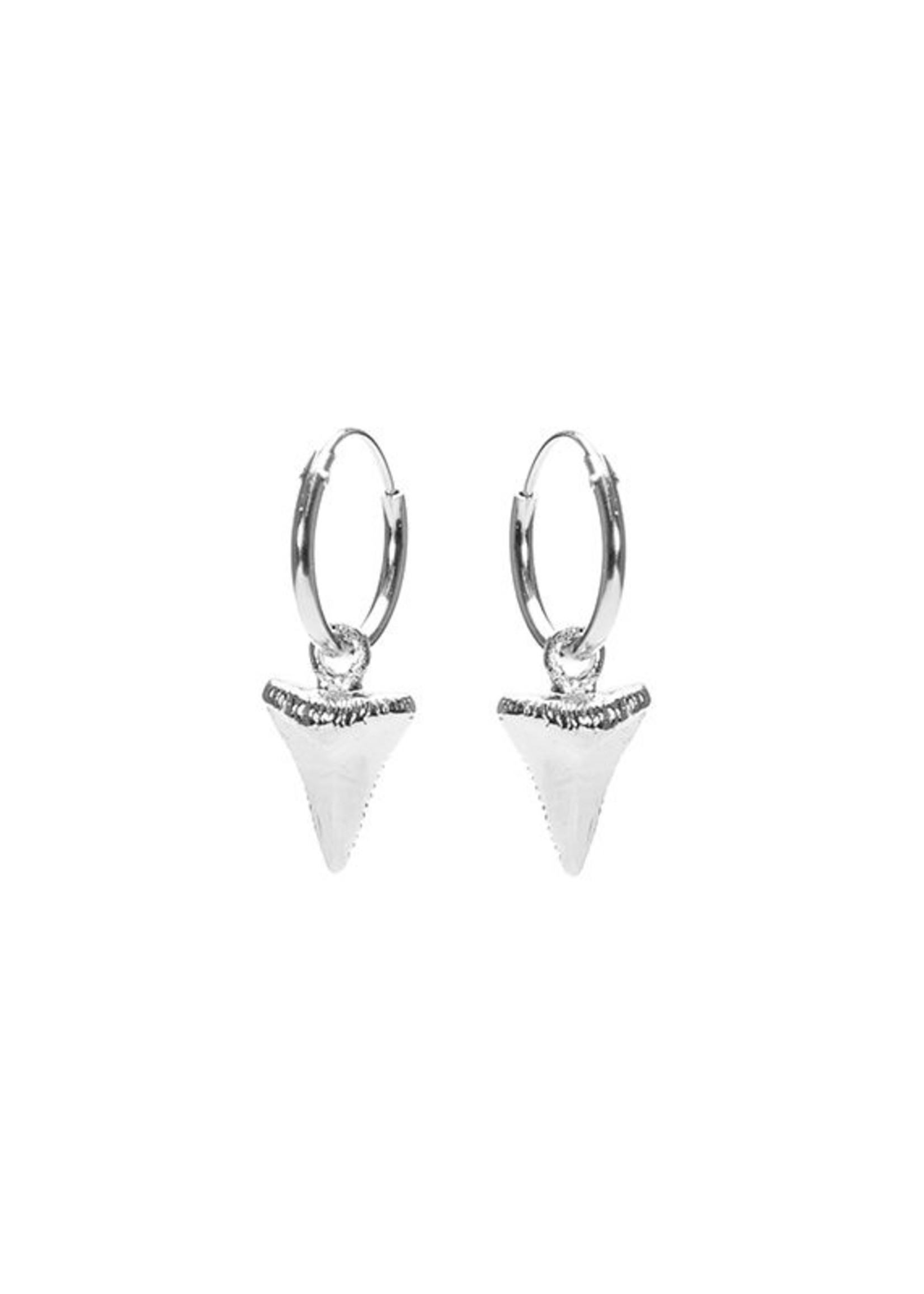 Karma Hoops Symbols Shark Tooth Silver Set