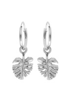 Karma Hoops Symbols Leaf 2 Silver Set