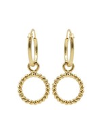 Karma Hoops Symbols Open Circle TWISTED Goldplated Set