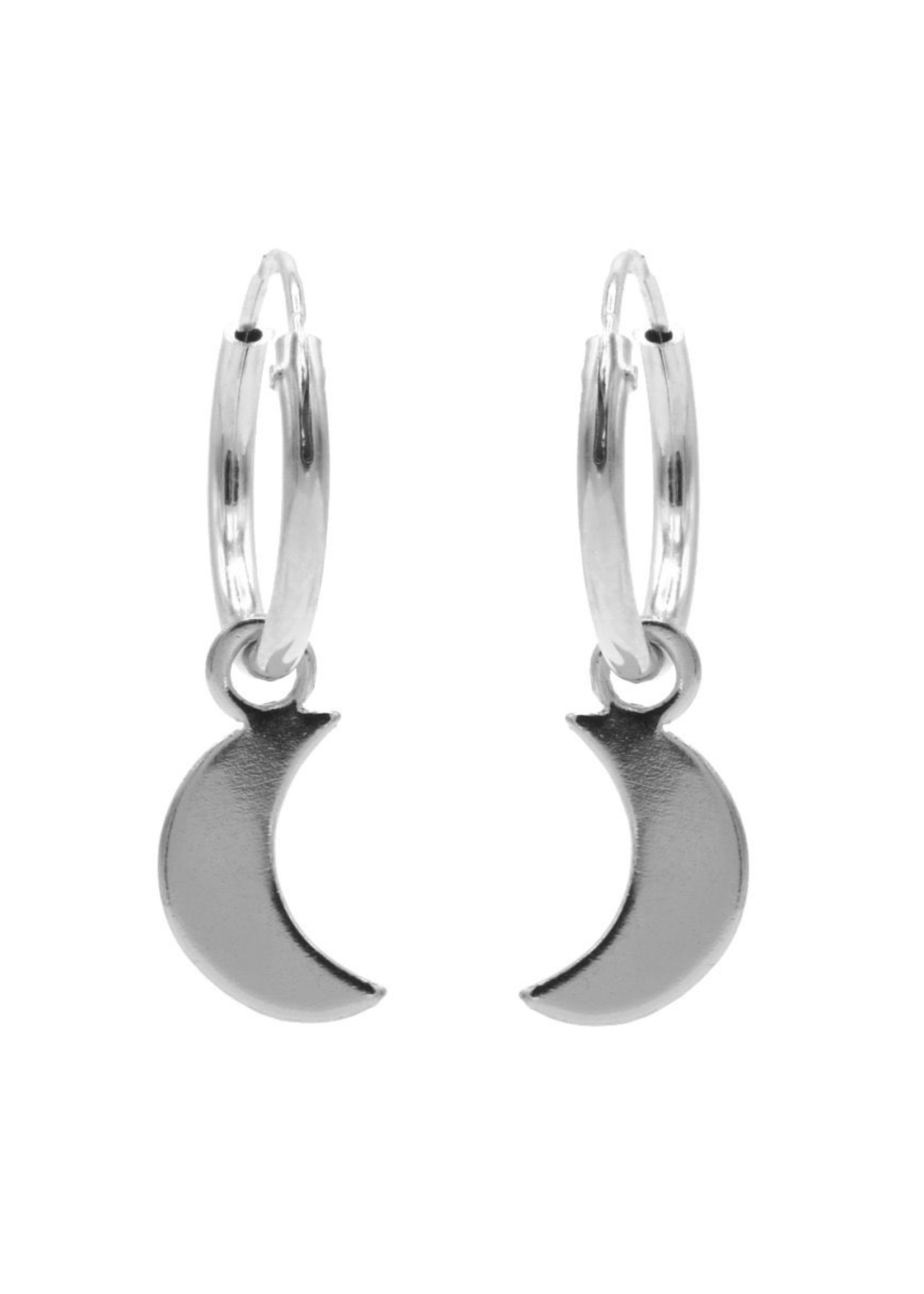 Karma Hoops Symbols Moon Silver Set