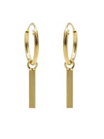 Karma Hoops Symbols Square Tube Goldplated Set