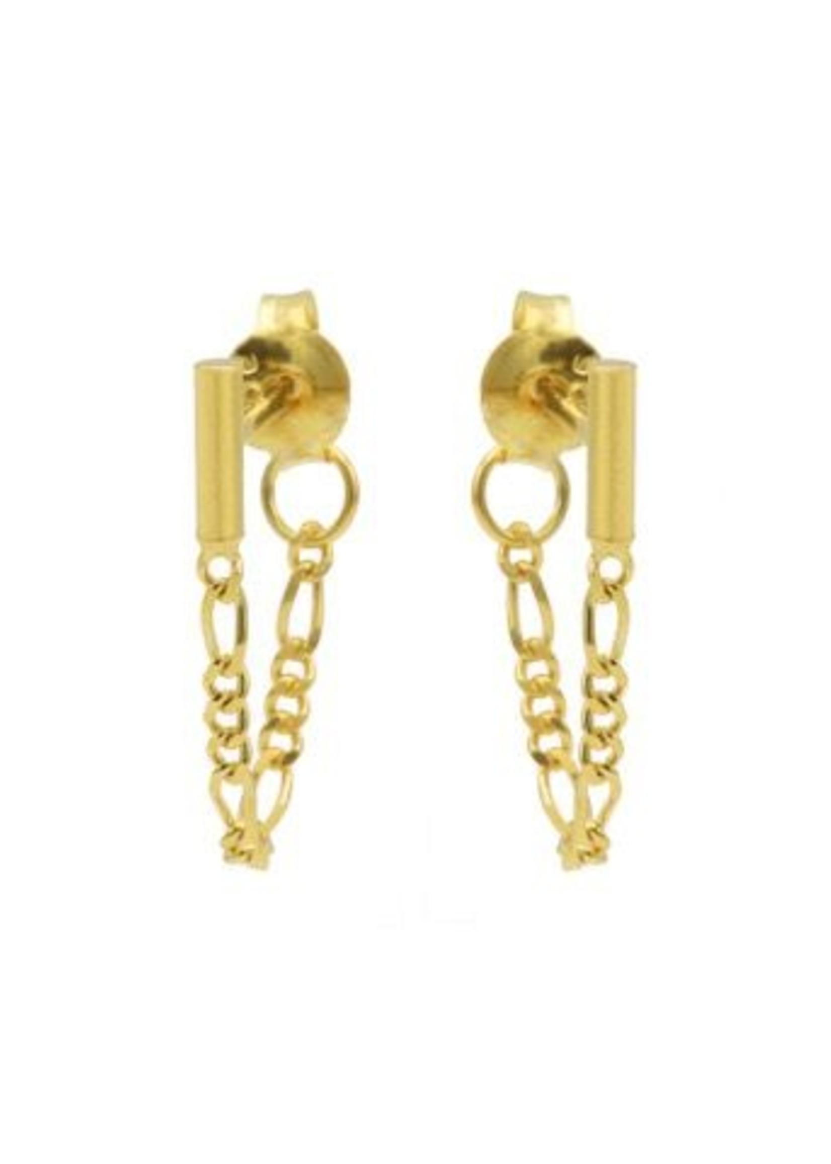 Karma Chain Figaro Tube Goldplated Set