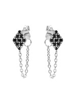 Karma Chain Black Zirconia Diamond Silver Set