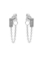 Karma Chain Zirconia Rectangle Silver Set