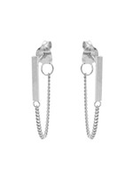 Karma Chain Square Tubes Silver Set