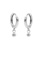 Karma Hinged Hoops Symbols Mini Ball Silver Set