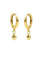 Karma Hinged Hoops Symbols Drop Goldplated Set