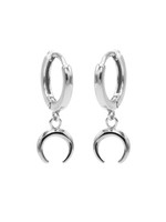 Karma Hinged Hoops Symbols Tigertooth Silver Set