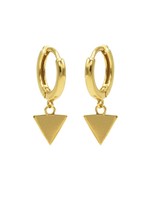 Karma Hinged Hoops Symbols Triangle Goldplated Set
