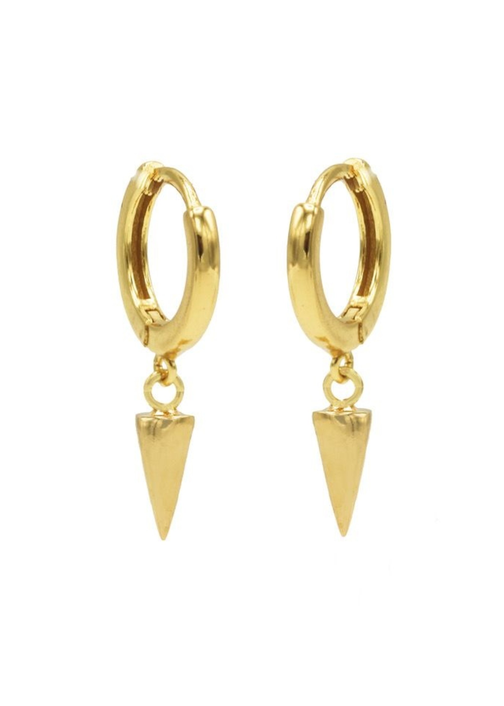 Karma Hinged Hoops Symbols Round Cone Goldplated Set