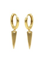 Karma Hinged Hoops Symbols Cone Goldplated Set