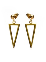 Karma Symbols XL Dot Long Open Triangle Goldplated Set