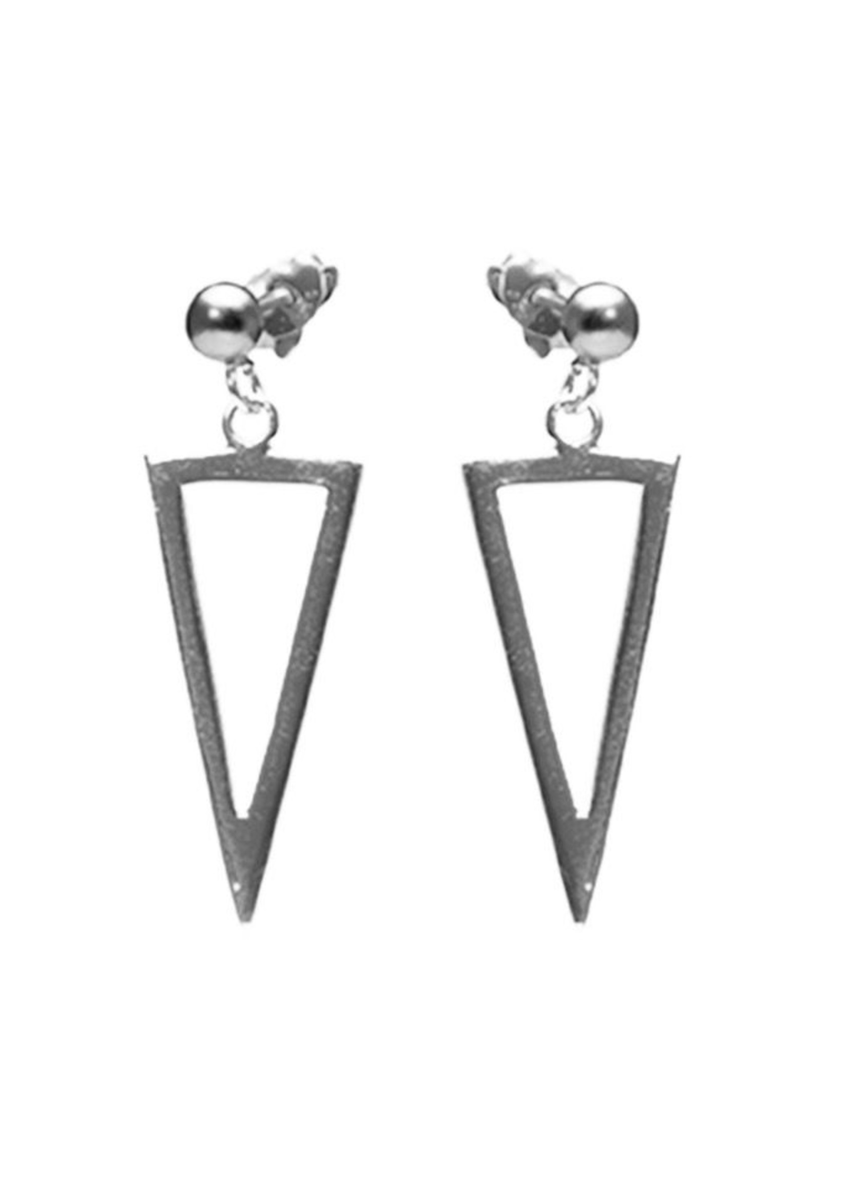 Karma Symbols XL Dot Long Open Triangle Silver Set