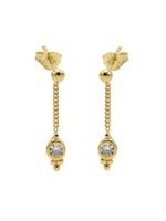 Karma Chainstuds Zirconia Dot Triple Dots Goldplated Set