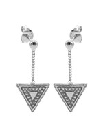 Karma Chainstuds Dots Line Triangle Silver Set