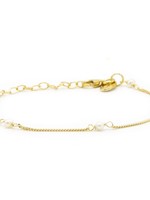 Karma Bracelet Pearls Goldplated