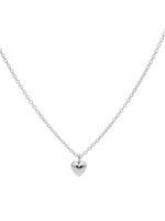 Karma Necklace 3D Heart Silver