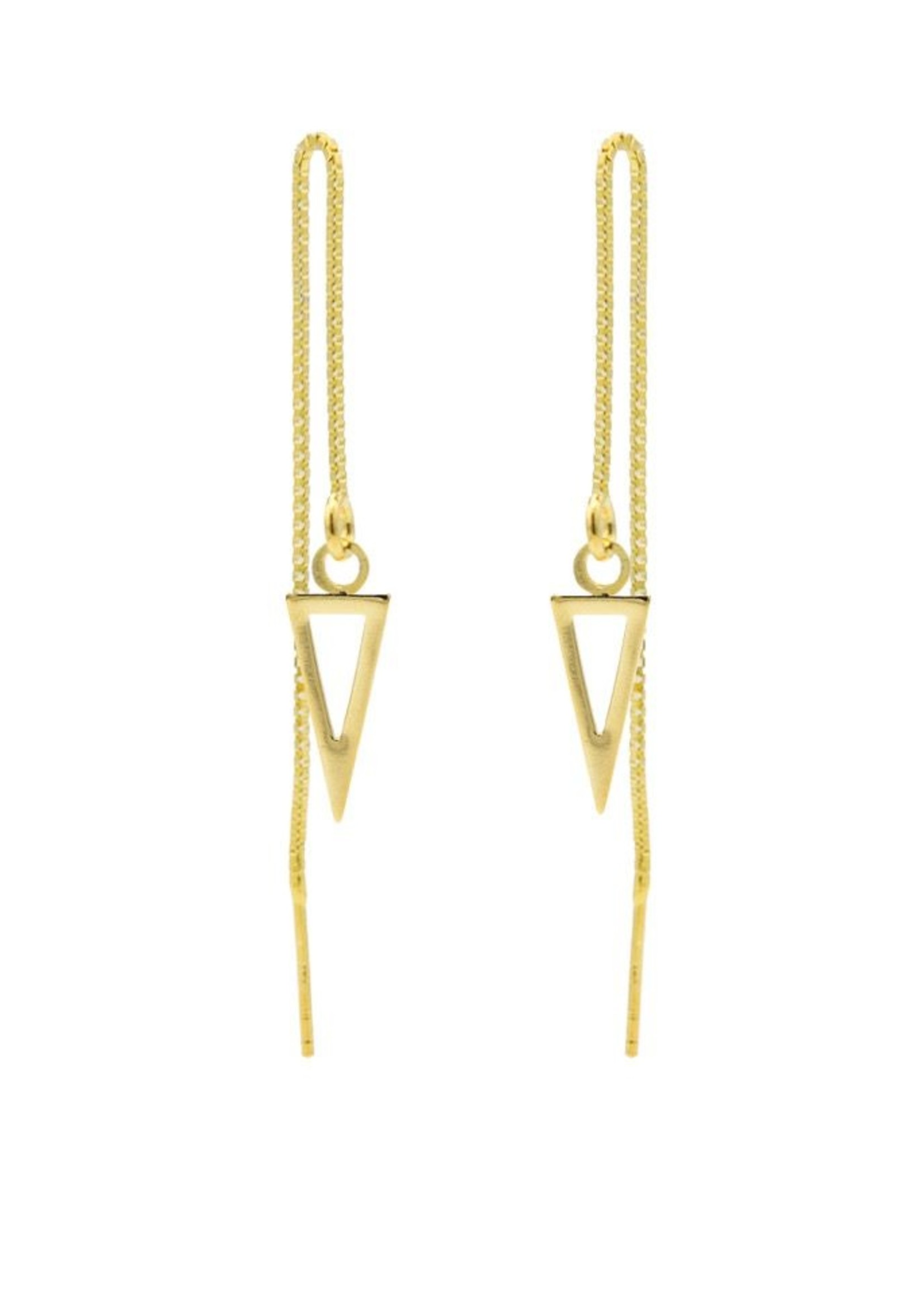 Karma Pull Through Open Triangle Goldplated Set