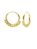 Karma Hoops Symbols Solid Dots Row Goldplated Set