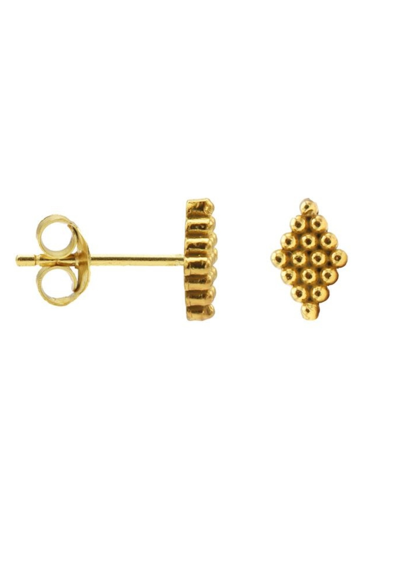Karma Hanging Symbols Dots Diamond Goldplated Set
