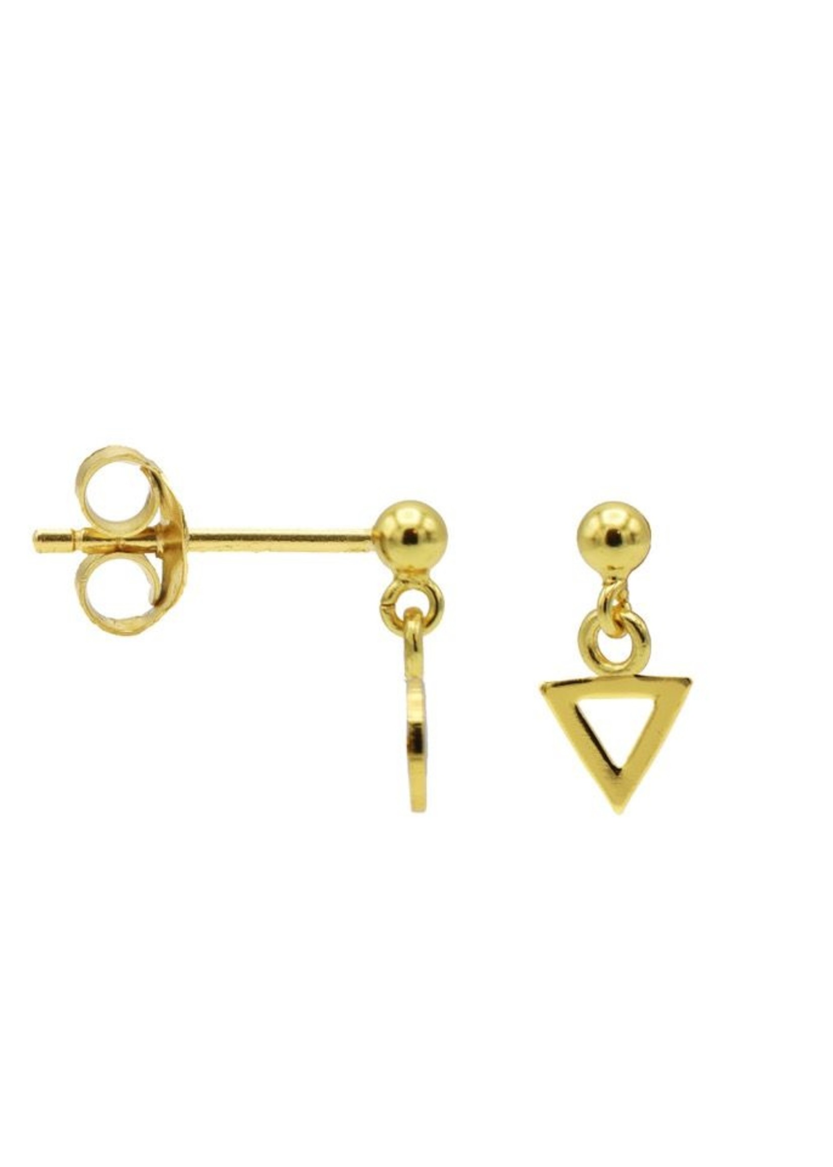 Karma Hanging Symbols Open Triangle Goldplated  Set