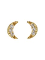 Karma Karma Zirconia Symbols Moon 2 Goldplated Set