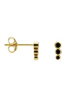 Karma Karma Black Zirconia Symbols Dotty Row Goldplated Set