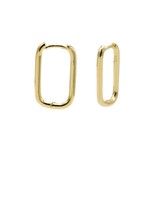 Karma Plain Hinged Hoops Round Square Goldplated 20MM Set