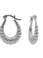 Karma Plain Hoops Swirly Drop 17MM Silver Set