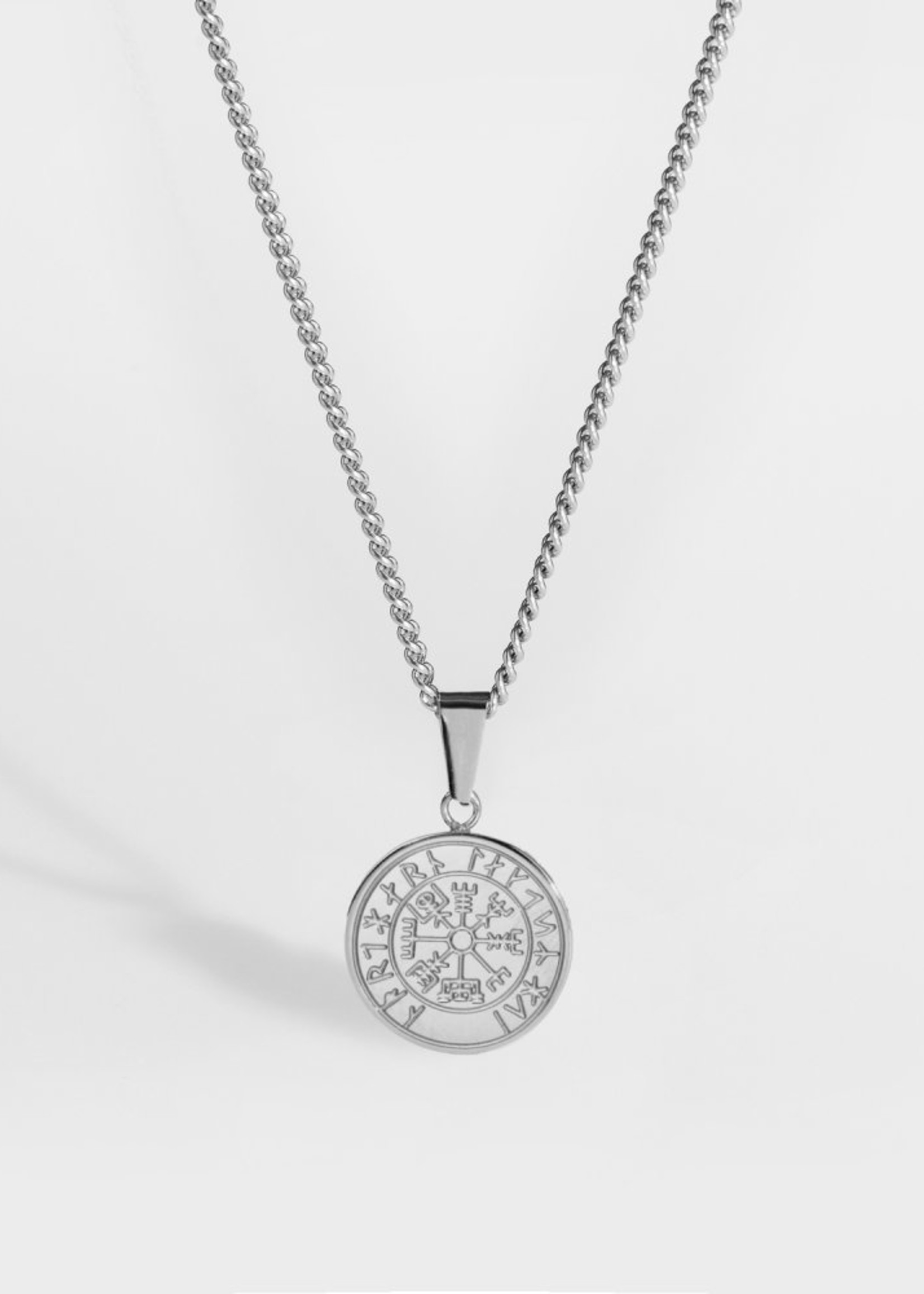 Northern Legacy NL Minimal Vegvisir Pendant Necklace - Gold Tone