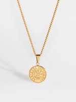 Northern Legacy NL Minimal Vegvisir Pendant Necklace - Silver Tone