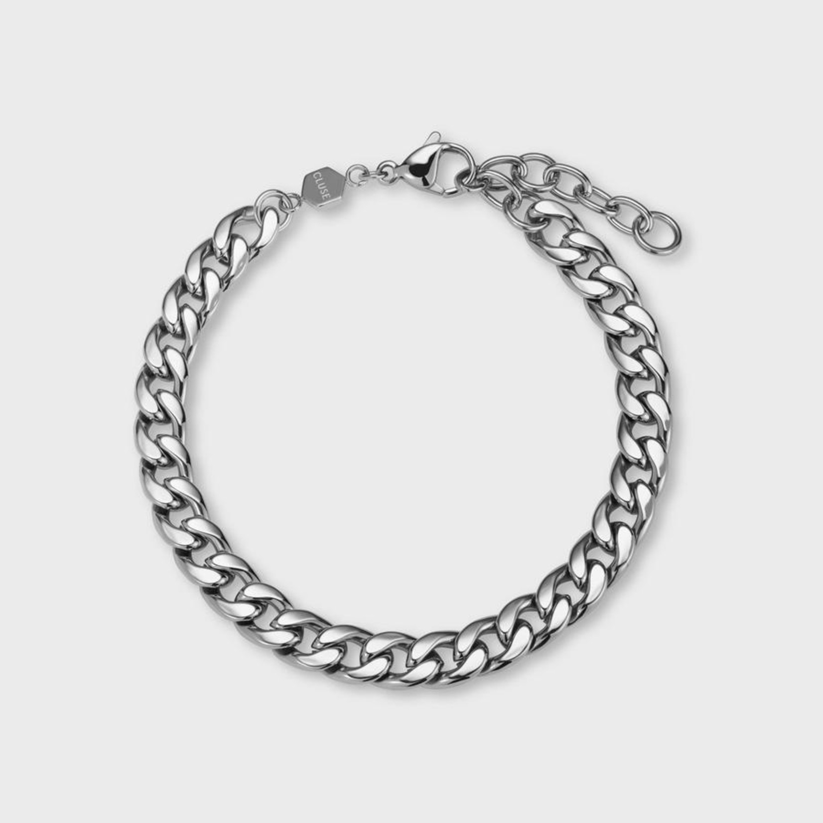 Cluse Essentielle Flat Curb Chain Bracelet Silver Colour