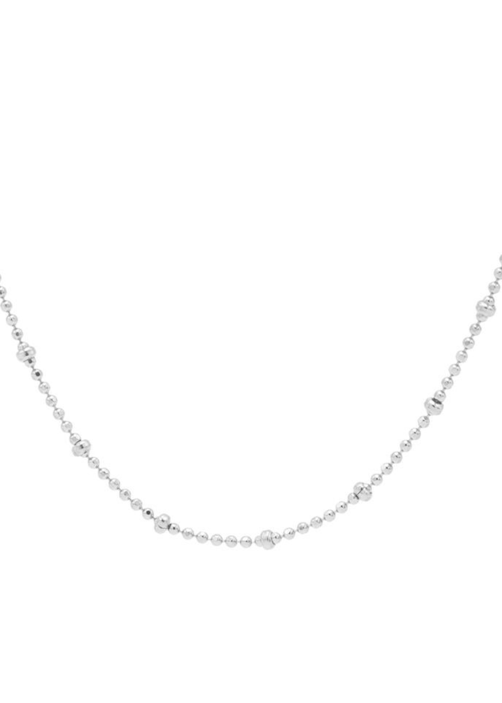 Karma Necklace Dots Chain Diamond Silver